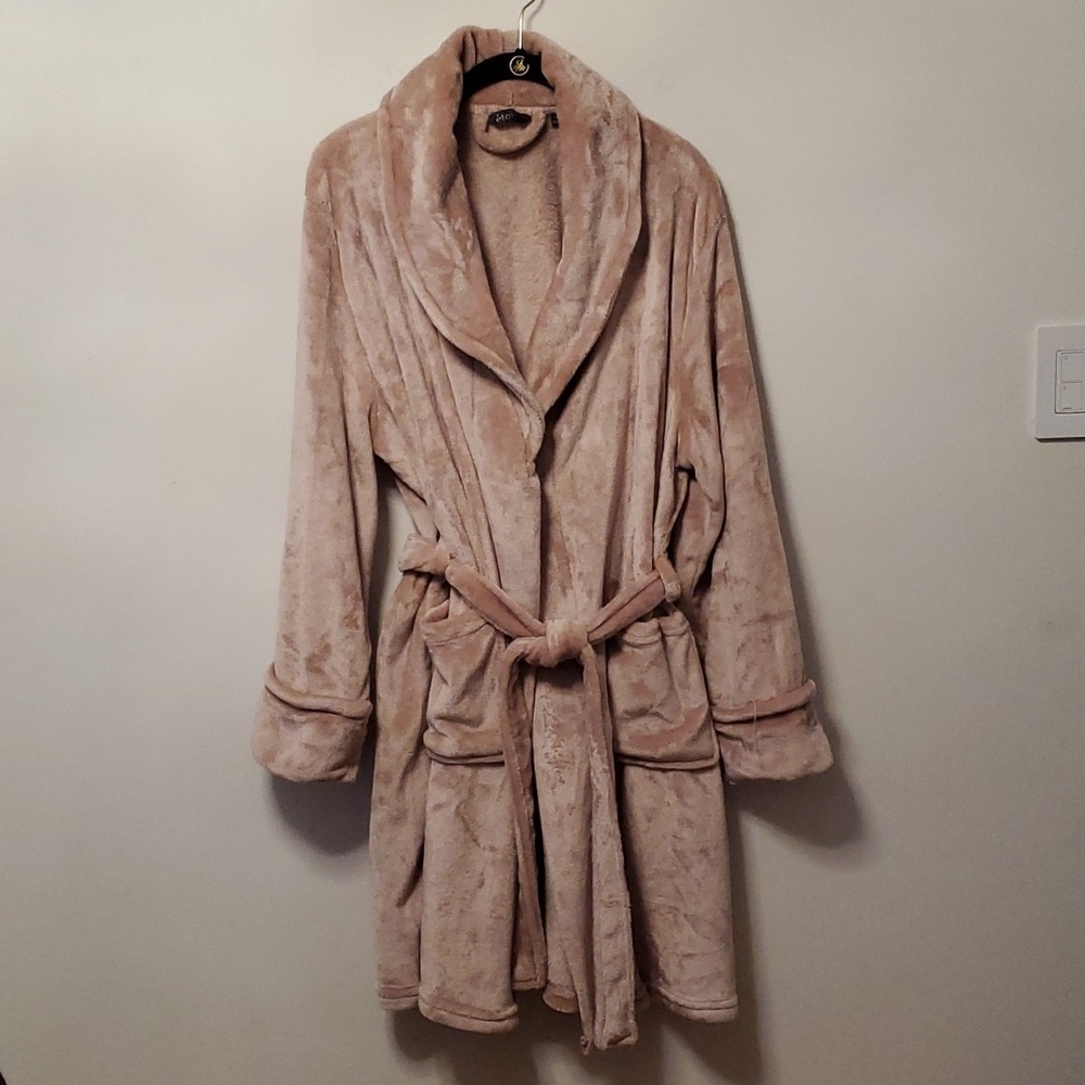 Etoile Cozy Women's Luxury Velvet Robe Blush Pink One Size